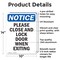 Signmission Exit Sign, Aluminum, 10 in W, 14 in H, Please Close And Lock Door When Exiting OS-2PACK-NS-A-1014-V-17352 - alternate 2